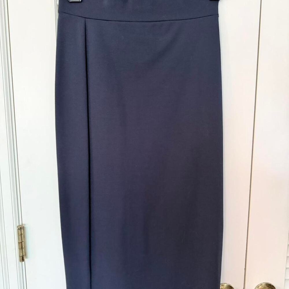 Navy blue maxi skirt stretch